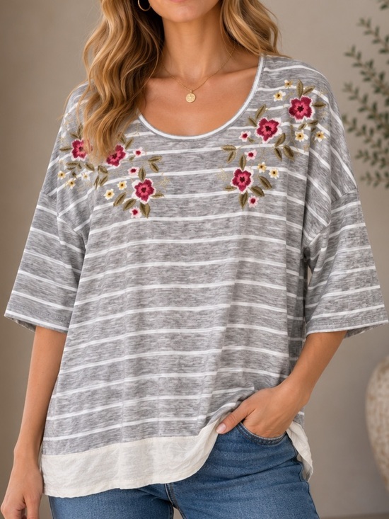 Umgee Tops - Umgee Floral Embroidered Top